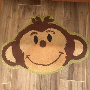 Jungle Monkey Shower Curtain, monkey bath mat & monkey wall art